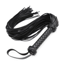 Leather Sex Flogger 25Inch Black Leather BDSM Toy For Bondage, SM Games, Horse Riding Crop Style, Whip Black1