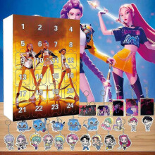 (Yellow) New Kpop Demon Hunters Advent Calendar K Pop Demon Hunters Rumi Mira Zoey Tiger Christmas Countdown Advent Calendar Gift 24 Days