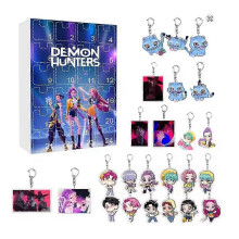 (Blue) New Kpop Demon Hunters Advent Calendar K Pop Demon Hunters Rumi Mira Zoey Tiger Christmas Countdown Advent Calendar Gift 24 Days