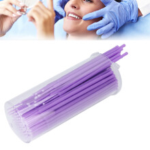 100pcs Purple Disposable Micro Applicator Brushes for Gel Application