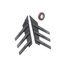 (Black pair) Rear Window Spoiler Splitter For Car SUVs With Adhesive Installation ABS Construction Reduces Wind Resistance Multicolor