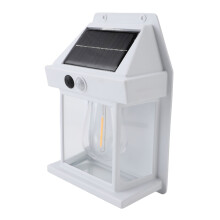 Waterproof Solar Sensor Motion Wall Light 600LM White 1200mAh Battery