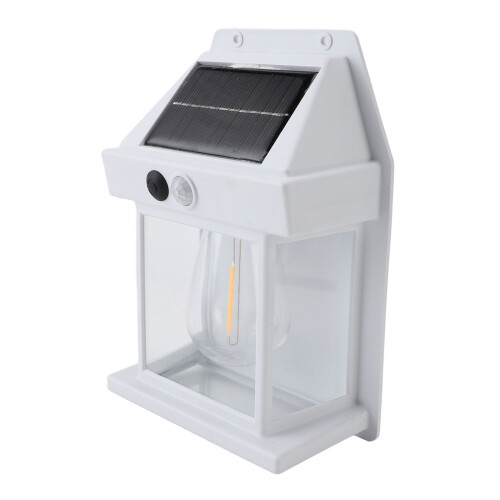 Waterproof Solar Sensor Motion Wall Light 600LM White 1200mAh Battery