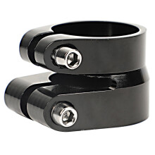 Bike Seat Post Clamp Lightweight Aluminum Alloy Double Fixation Fits Most Seat Posts