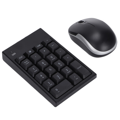 Wireless Numeric Keyboard Mouse Set MC‑61CB, 2.4G, Silent Black 2
