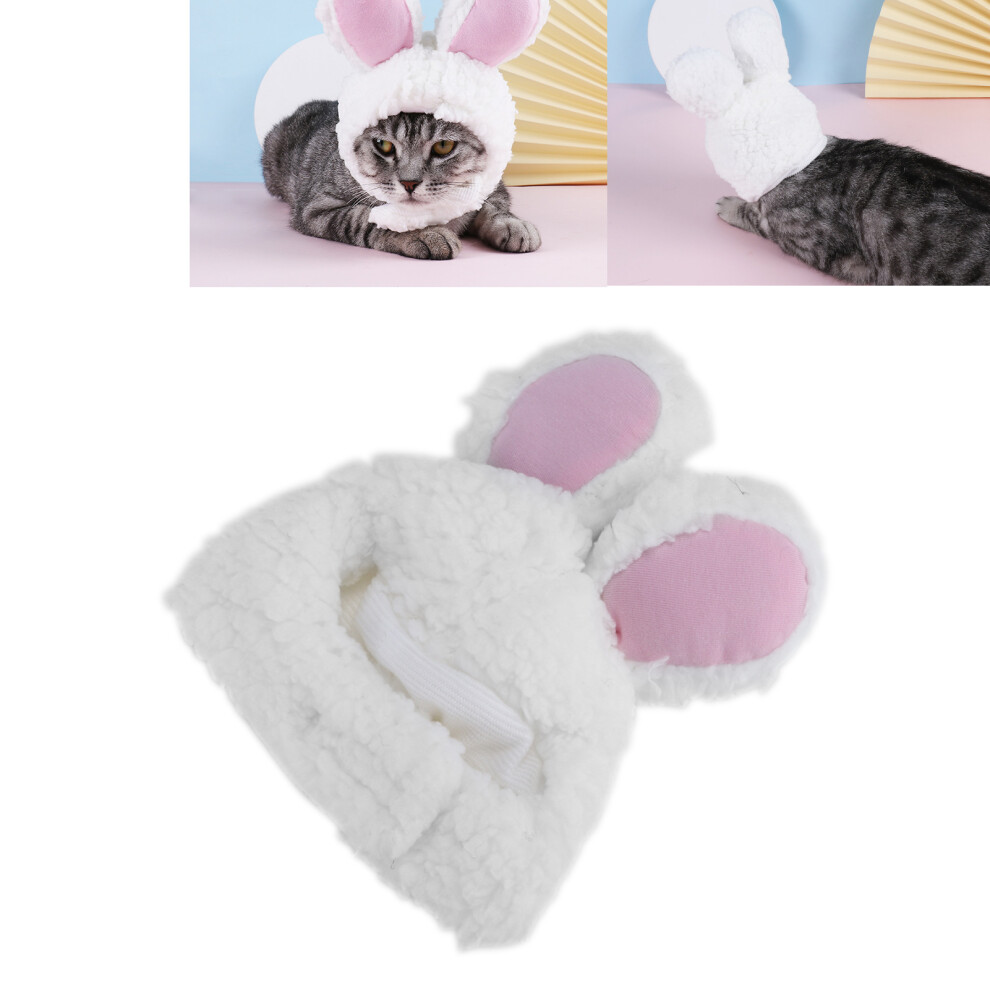 Adorable Bunny Ear Plush Hat for Cats - Perfect Halloween Headwear