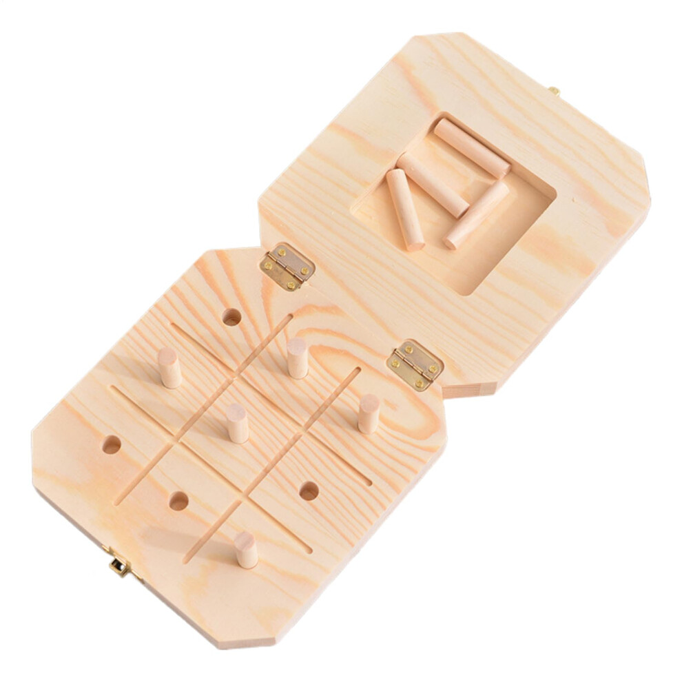 Wood Sensory Pegboard 9Slot Dexterity Training Board Therapy Tool Occupational Aid Grip Strength and Motor Recovery