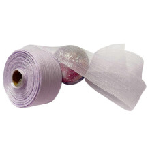 (Light Purple) Organza Ribbon Sheet Chiffon Ribbon for Bouquets Wrapping Party Wreath Bowtie Hairband DIY Wedding Wreath Decorations White