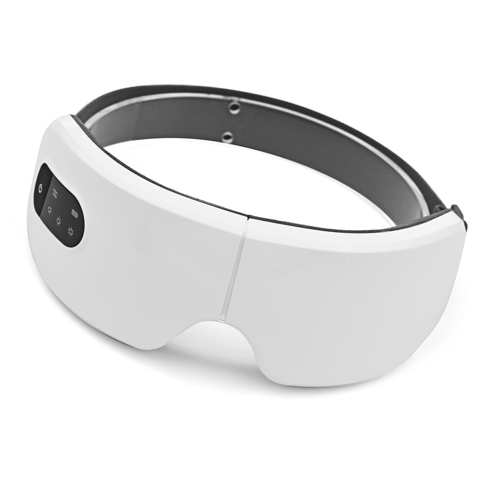 White Electric Eye Massager With Heat Vibration 500Mah Battery