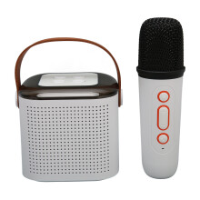 Tragbares Karaoke-Gerät Stereo Licht Bluetooth-Lautsprecher 8cm Weiß