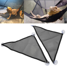 2 pezzi Amaca triangolare in rete per drago barbuto, Nero