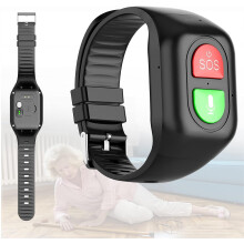 Seniors Bracelet with Fall Detection GPS 4G Watch Emergency Call GeoFence Fitness Tracker For Dementia Alzheimer's
