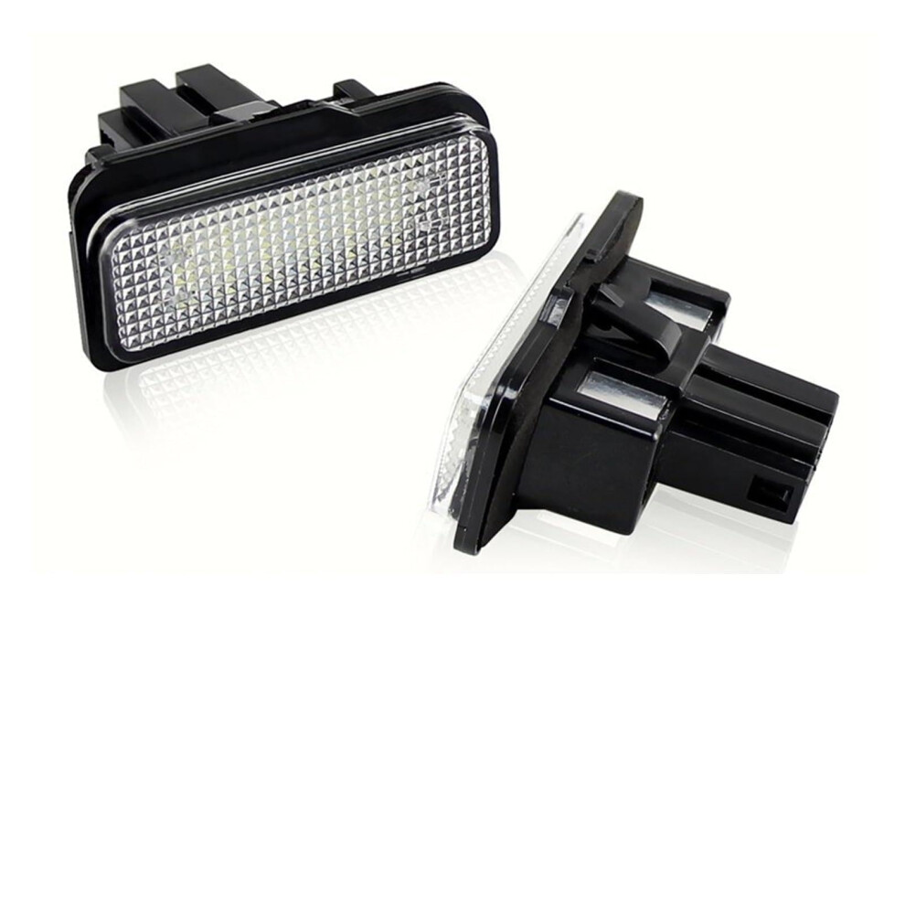 License Number Plate Lights Compatible With Cclass W203 W211 Cls W219 Two Piece Rear Smd Led Canbus Oem A2038200256 White 9199774147507