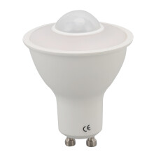 Smart Light Bulb with Infrared Sensor, GU10 LED Lamp for Indoor Lighting, Infrared Sensor Auto On Off 5W 500LM 3000K Warm Light, Efficient Heat