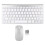 Slim Keyboard Mouse Combo, Quiet and Comfortable Typing Solution, Noiseless Click Technology, Fully Waterproof Back Design with Easy Battery Access, 1