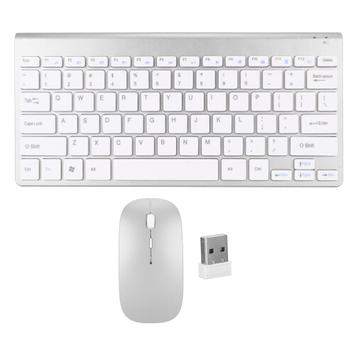 Ergonomic Wireless Keyboard And Mouse, Wide Compatibility With Connectivity Across 3 Devices, Power Saving Silent Keys For Windows Android iOS Devices