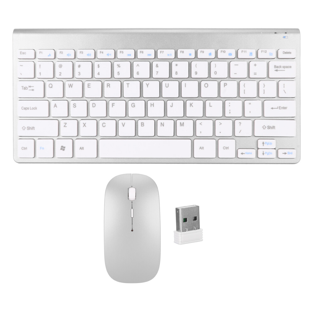 Slim Keyboard Mouse Combo, Quiet And Comfortable Typing Solution, Noiseless Click Technology, Fully Waterproof Back Design With Easy Battery Access, 9009791726398