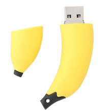 Söt USB-minne för bärbar lagring, frukt- och grönsaksdesign, hållbar datalagringsenhet med snabb läs- och skrivöverföring, bananliknande