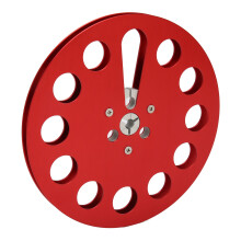 7-Zoll-Aluminium-Spule für 1/4-Zoll-Band, Universal 11 Löcher, in Rot