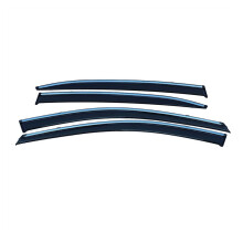 4PCS Window Visors Sun Rain Guard Side Window Air Deflectors for Kodiaq 20172019