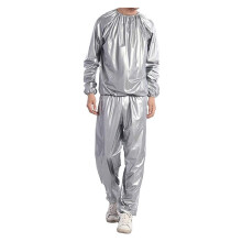 Fitness Sweat Sauna Suit Durable PVC Material Unisex For Men And Women Weight Loss Gym Exercise L4XL Silver