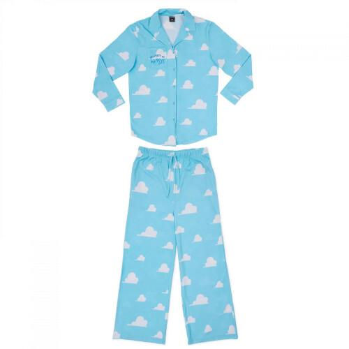 (X-Large,Blue)Toy Story Cloud Wallpaper Pajama Set