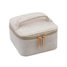 (Beige) Multifuntional Jewelry Storage Box Elegant Necklace Box Jewelry Case Elegant Jewelry Bag Jewelry Packaging Box for Rings  White