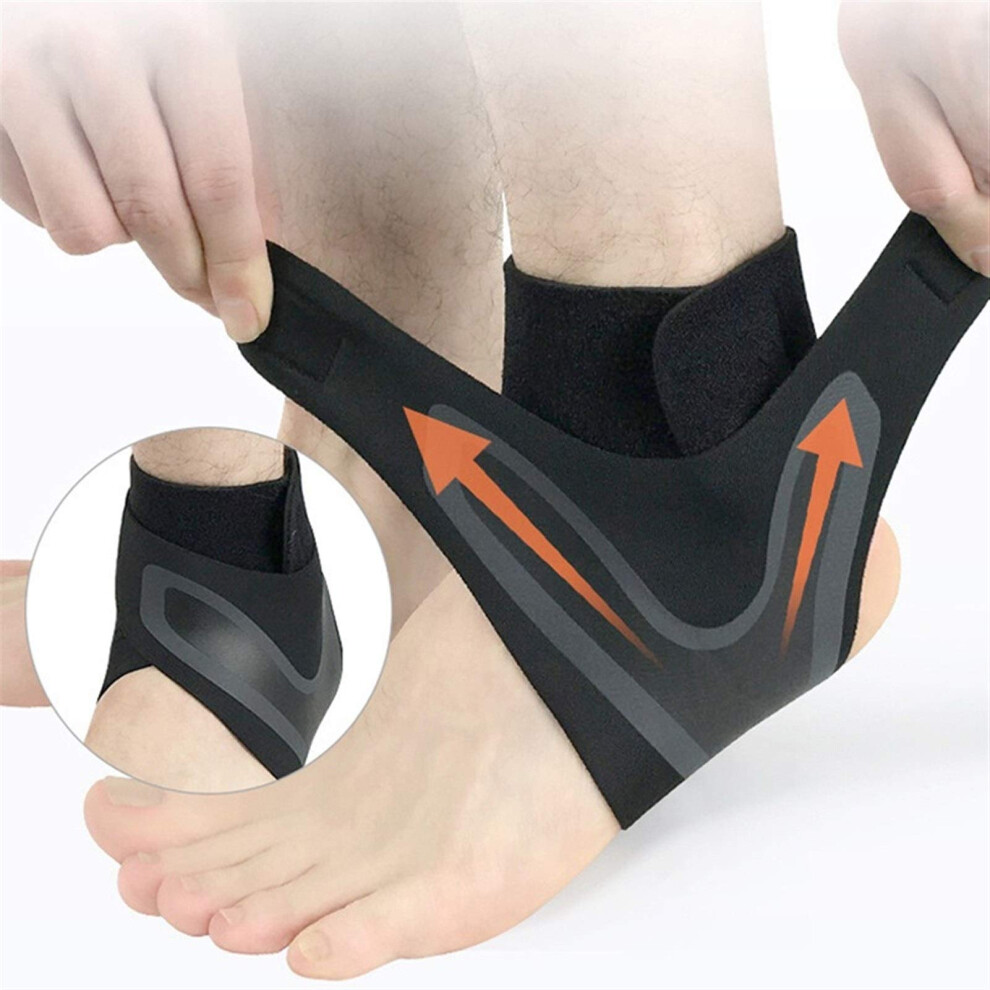 Ankle Support Brace with Breathable Elastic Nylon for Sports Injury Protection, Adjustable Size L