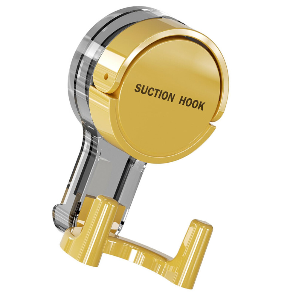 Suction Cup Hooks With Nodrill Adhesive For Bathroom And Kitchen, Reusable Abs Yellow 9365369987388