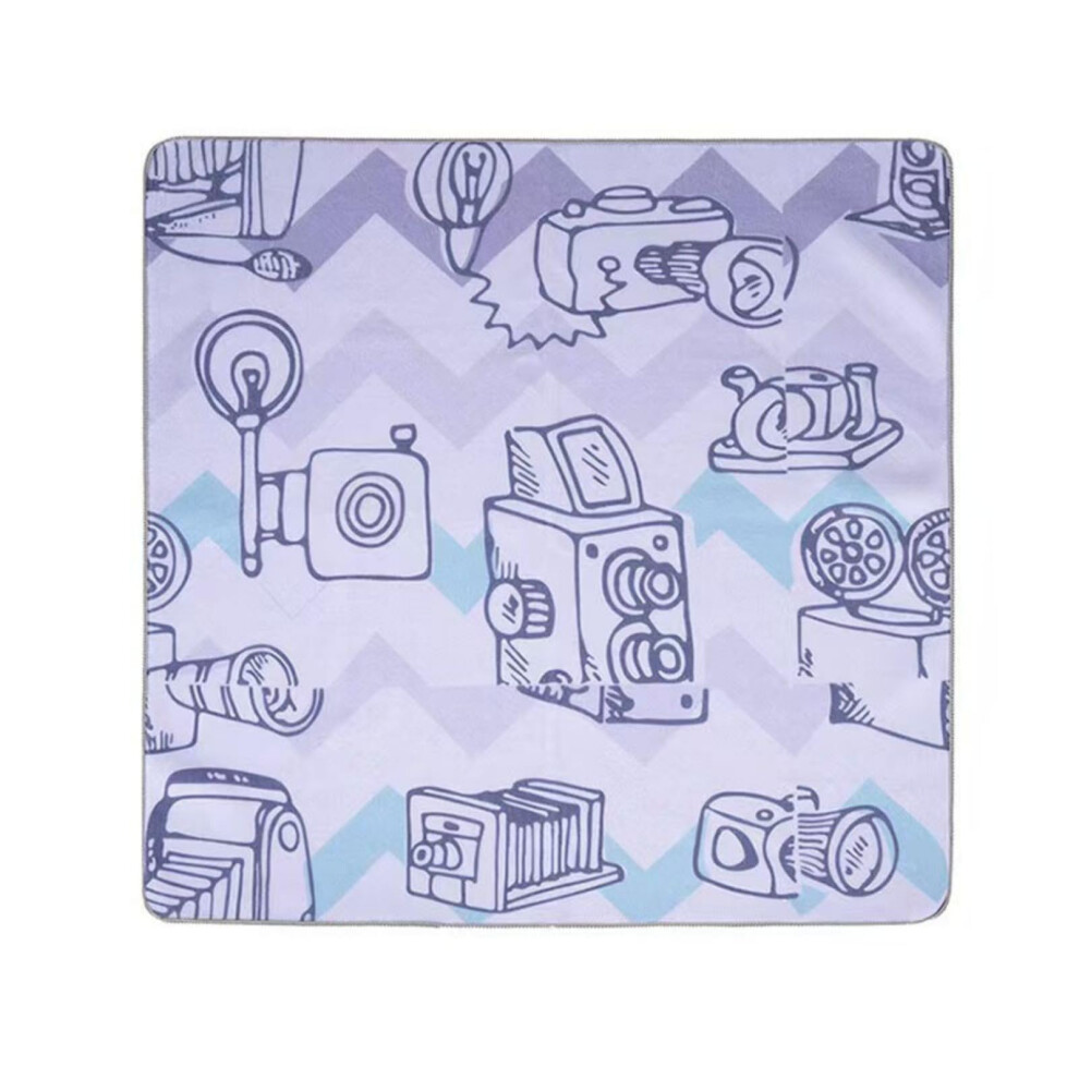 Protective Wrap Camera Geometric 350X350mm, Lightweight Soft Cloth, Selfadhesive Lens Protector Folding Washable Purple 9199774148252
