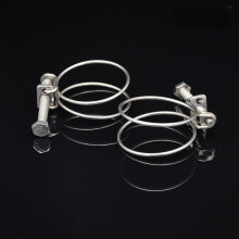 10pcs Stainless Steel Dual Wire Hose Clamps 914mm Leak Prevention for Koi Ponds and Appliances