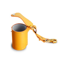 Leather 35mm Film Case Keychain, 1.96in Yellow, 35mm Film Holder With Caps, Leather Film Canister For Photography Gifts