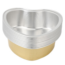 Heart Shaped Wax Melting Bowl, Large Capacity Gold Foil Wax Warmer Pot for Hair Removal Beans