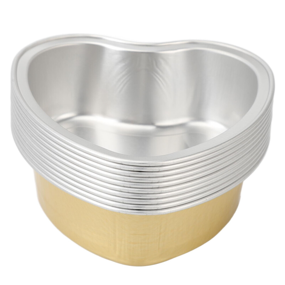 Gold Heart Shaped Wax Melting Bowl, Large Capacity Foil Wax Warmer Pot For Hair Removal Beans