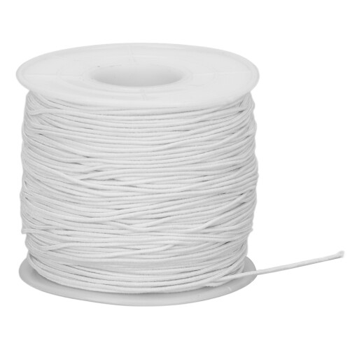 Elastisches Polyester-Garn 100m DIY Schmuck Schnur Weiß für Perlenarbeit & Basteln 1
