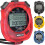(Translucent Red) Professional Dual Split Stopwatch for Track Events 495-100 1