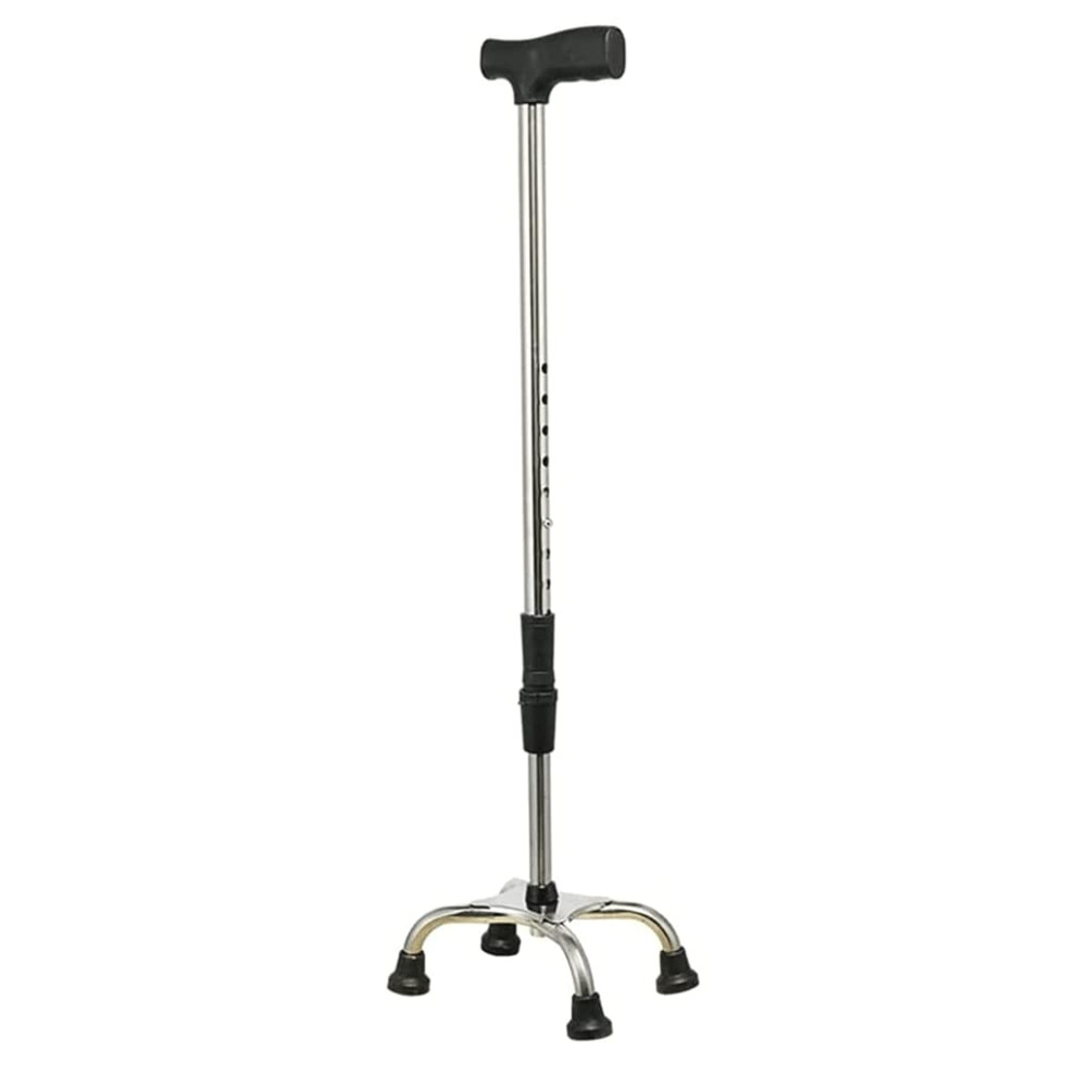 Adjustable Walking Cane with Extra Stable 4Tube Base and Ergonomic Handle for Elderly