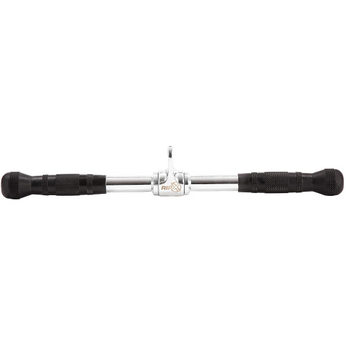 Revolving Straight Bar Cable Attachment Handle With Textured Grip For Cable Machines, Cable Machine Attachment