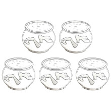 (JH060319) 5 Pcs Halloween Die Cuts Ghosted Cutting Dies Embossings Stencils Metal Template Molds for Scrapbooking Decorations