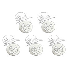 (JH060314) 5 Pcs Halloween Die Cuts Ghosted Cutting Dies Embossings Stencils Metal Template Molds for Scrapbooking Decorations