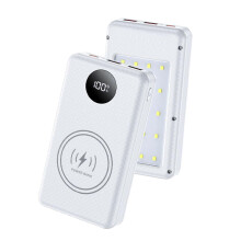 (White) Portable 6x18650 Battery Storage Box DIY Power Box with Quickly Charge and MultiProtection Features No Batteries  White