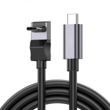(2m) USB C to USB C 3.2 Gen2 Cable 10Gbps Data Sync 100W Fast Charging 90 Degree for Switches and More