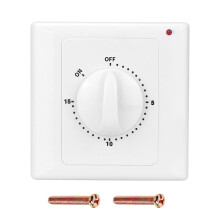 Household Time Switch Controllers Digital Timers 15-Minute Light Control Switches with Cover Plate for Home Automation