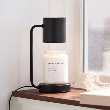 Candle Warmer Lamp with Dimmer and Timer, Flameless Electric Melter for Home Jar Candle Wax, Black