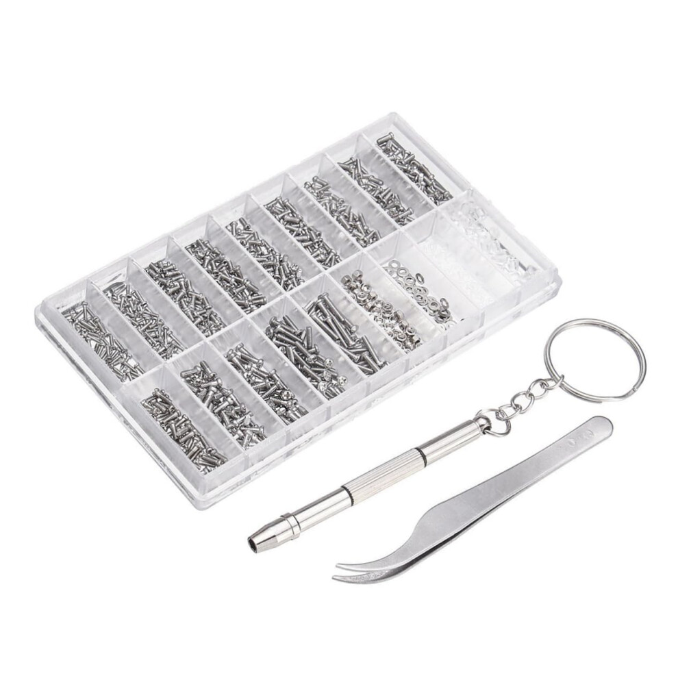 Eyeglass  Kit with 1000pcs Screws and Tools for Sunglasses Glasses and Watch Fixing