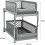 Bathroom & Kitchen Storage Organizer 2Tier Unit With Sliding Drawers Grey Compact SpaceSaving Organizer 5