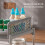 Bathroom & Kitchen Storage Organizer 2Tier Unit With Sliding Drawers Grey Compact SpaceSaving Organizer 2
