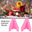 2 pièces moules en silicone 3D arbre de Noël rose 2
