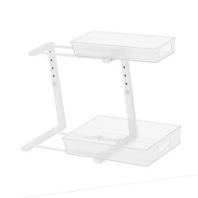 Compact Sink Rack White OneSize Sliding Drawer Kitchen Counter Organizer Sturdy SpaceSaving Home Essentials