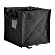 (L, Black) Large Capacity Trash Can Backpacking Lawn Leaf Waste Storage Bag with Handle Foldable Camping Trash Organizers Bucket  Khaki S